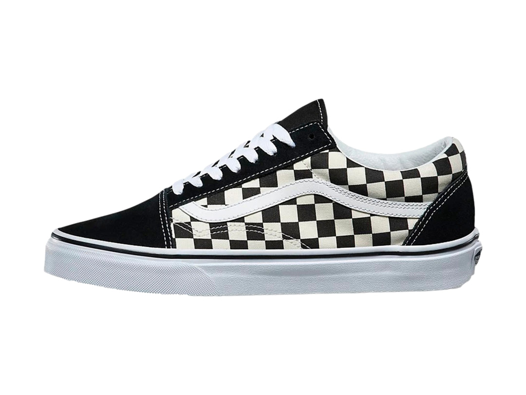 Tenis Vans Old Skool Checkerboard Negro Blanco Unisex
