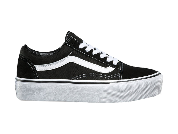 Tenis Vans Old Skool Platform Negro y Blanco para Mujer