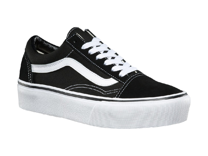 Tenis Vans Old Skool Platform Negro y Blanco para Mujer