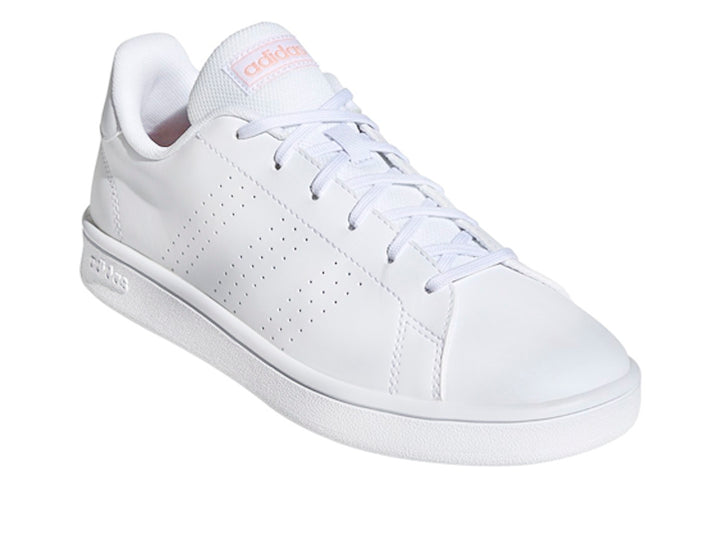 Tenis Adidas Advantage Base Blanco y Rosa para Mujer