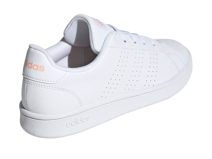 Tenis Adidas Advantage Base Blanco y Rosa para Mujer
