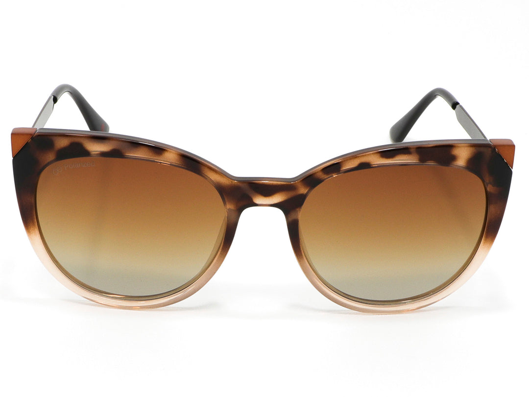 Lentes de sol para mujer Cloe color carey con diseño cat-eye y micas degradadas.