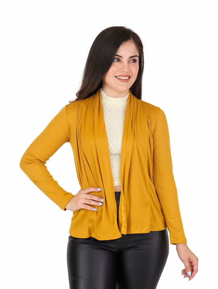 Fashion Teens Cardigan Mostaza para Mujer