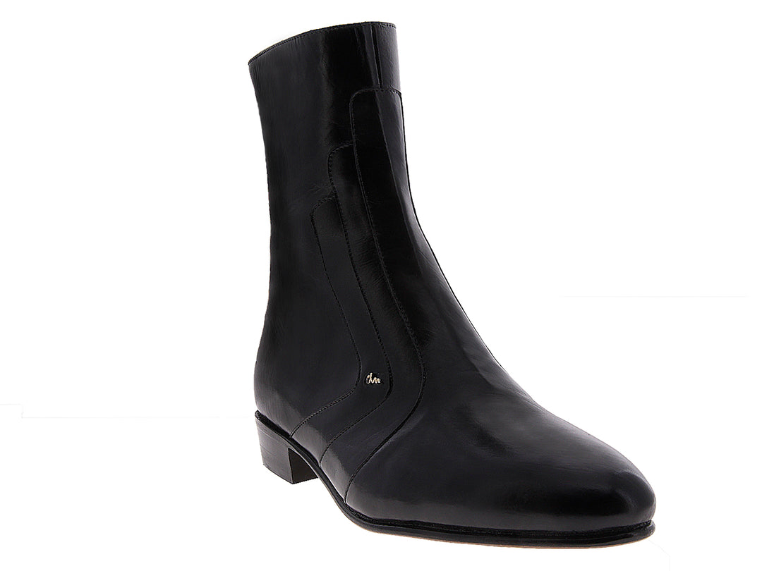 Bota de cuero negro brillante para Hombre de la marca Duque da Milano.
