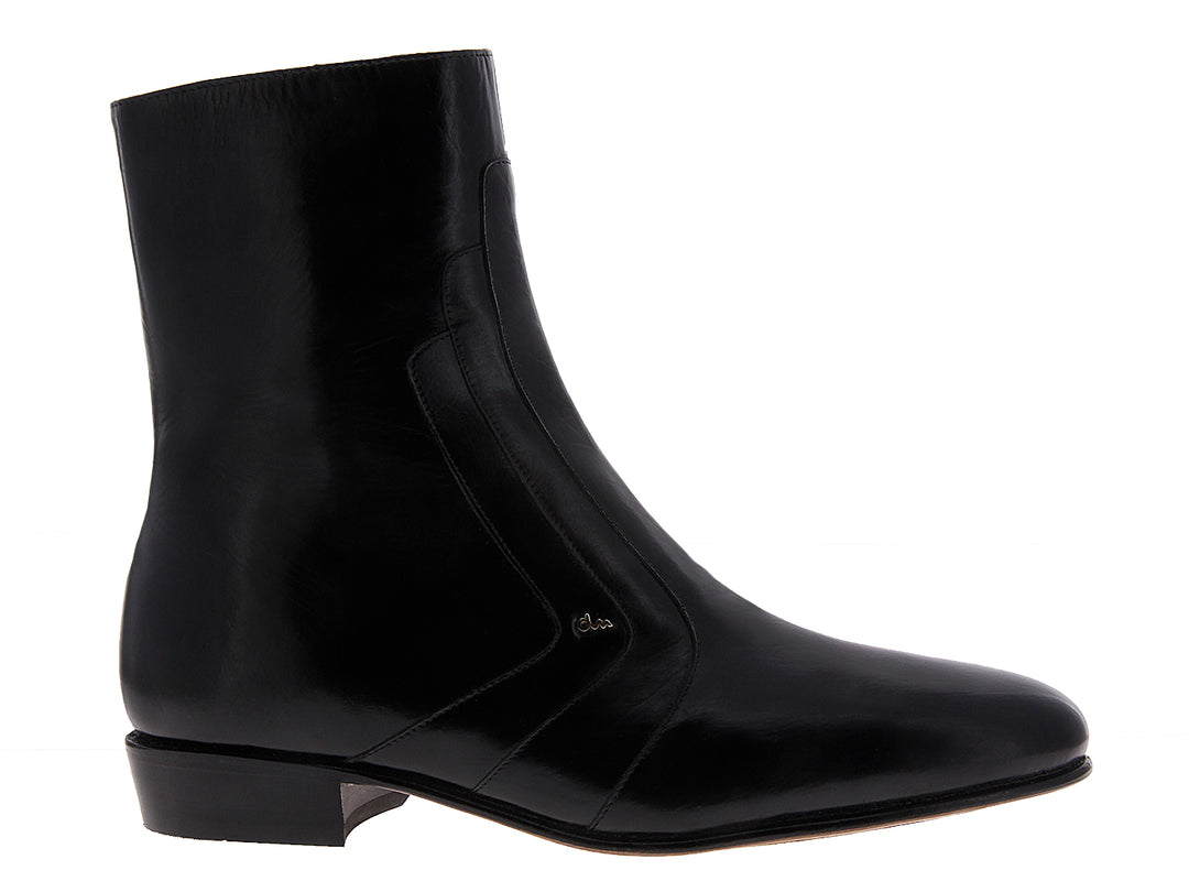 Bota de cuero negro brillante para Hombre de la marca Duque da Milano.
