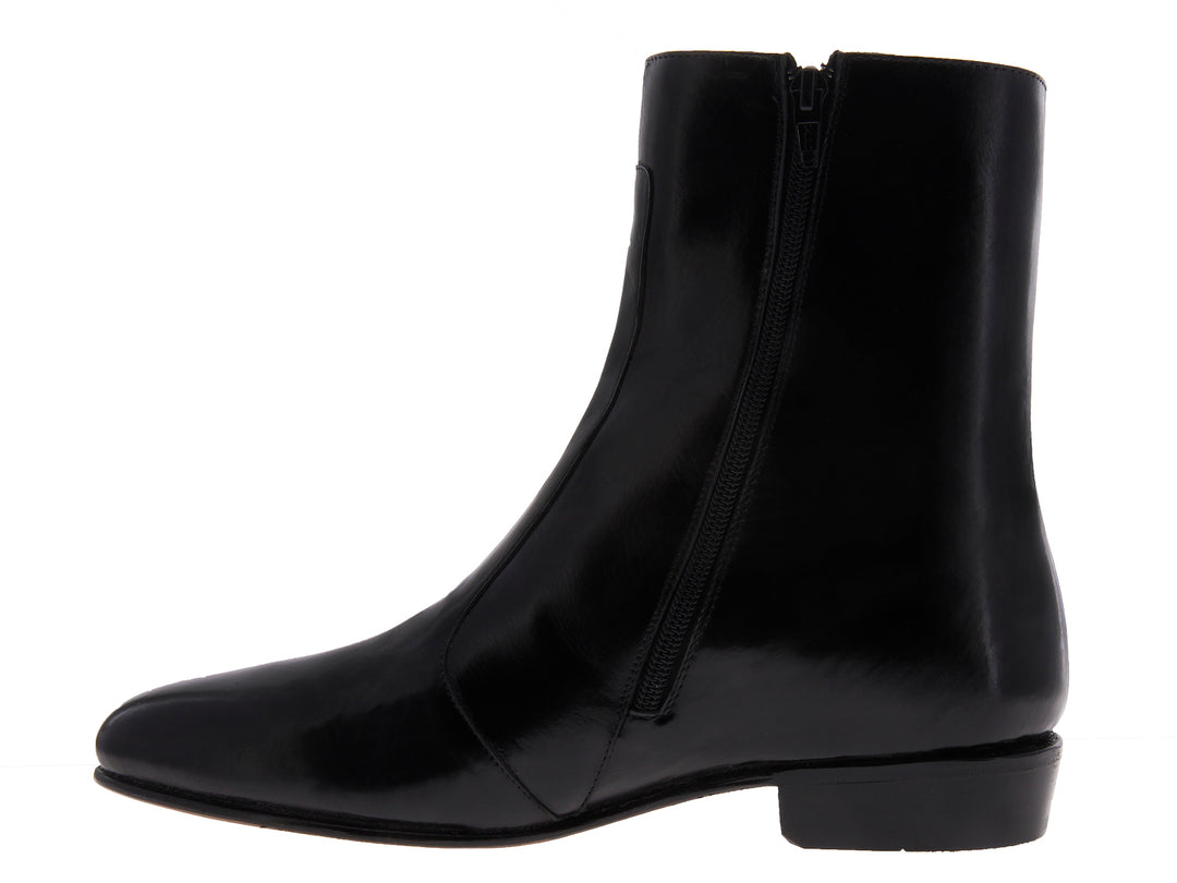 Bota de cuero negro brillante para Hombre de la marca Duque da Milano.