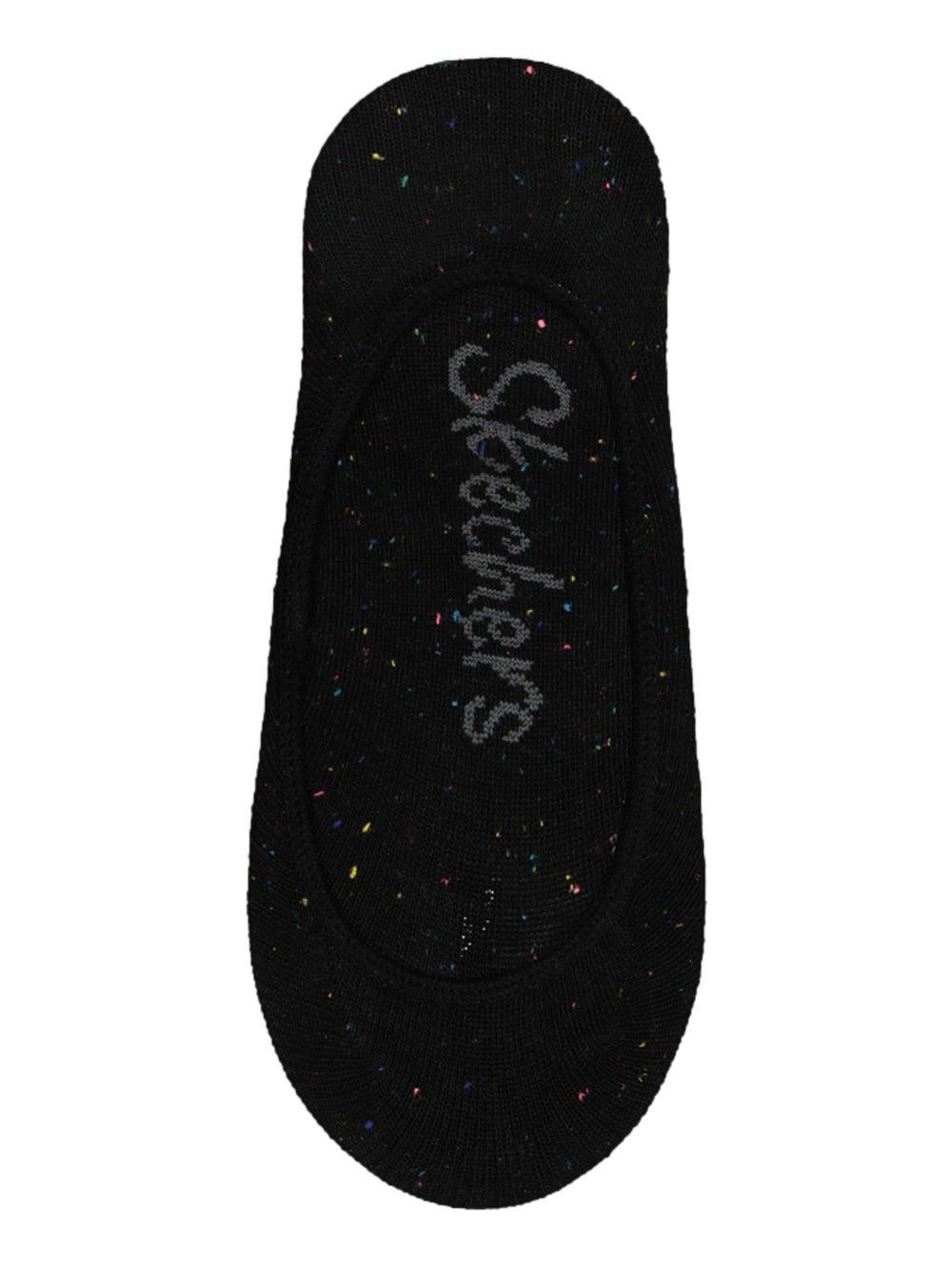 Set de tres pares de calcetines Skechers para mujer en colores negro, gris y verde menta.