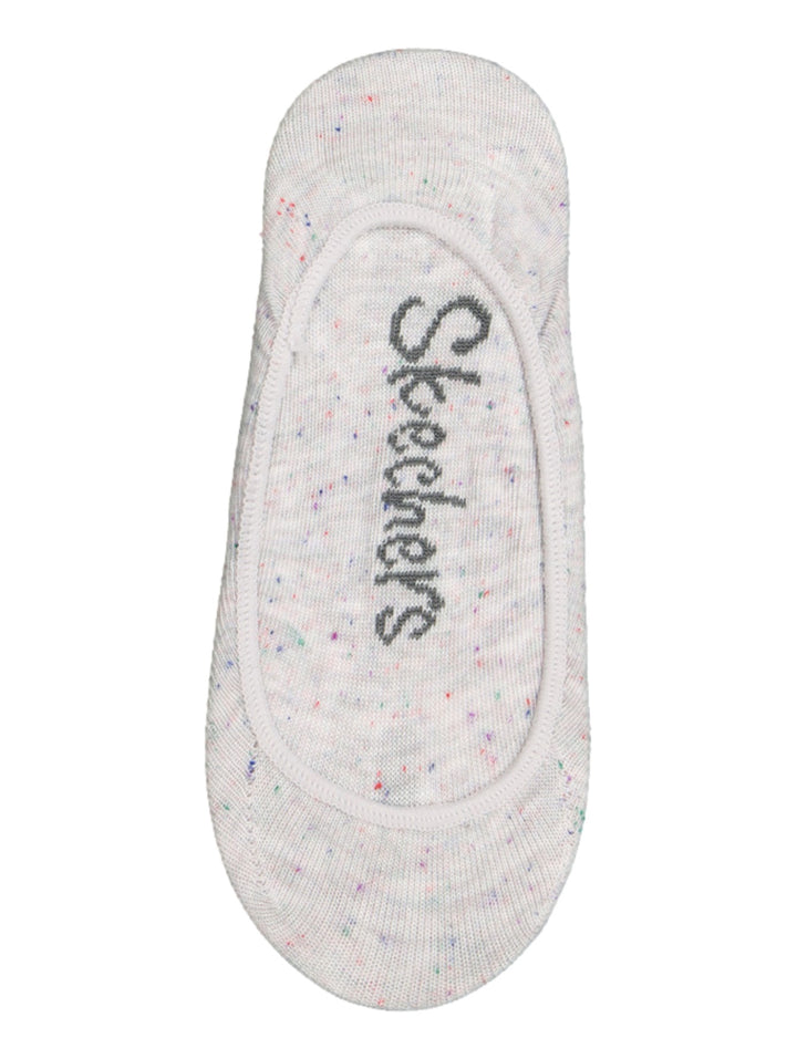 Set de tres pares de calcetines Skechers para mujer en colores negro, gris y verde menta.