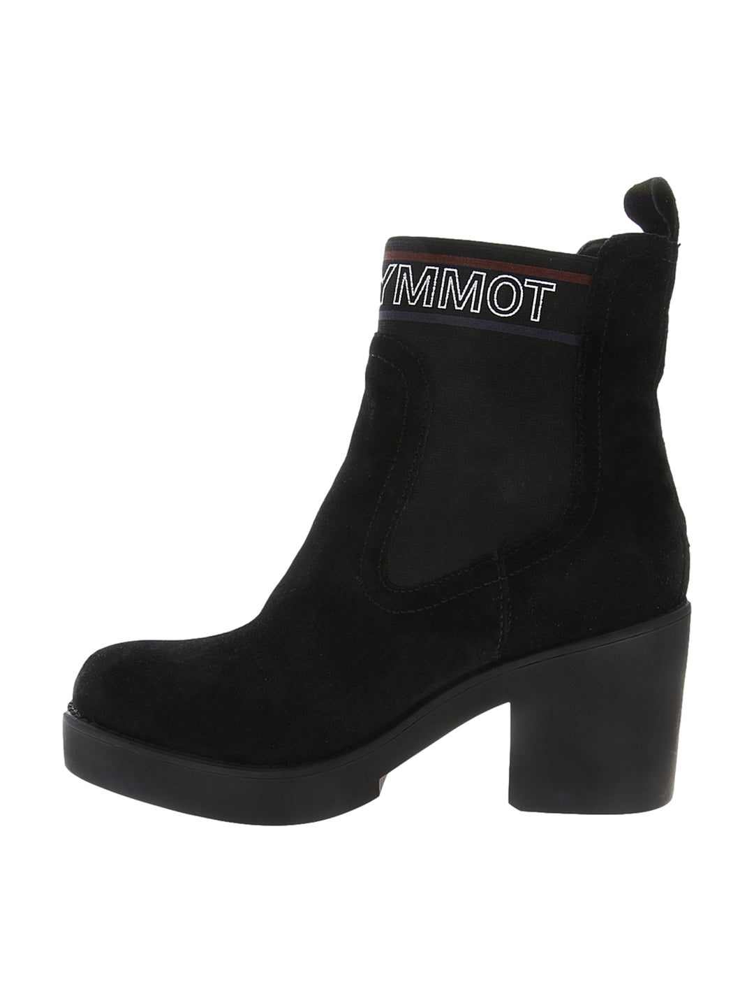 Botines Tommy Hilfiger Corporate Elastic Suede Negro para Mujer