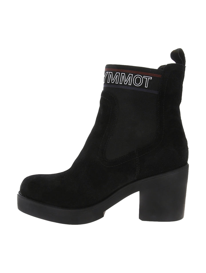 Botines Tommy Hilfiger Corporate Elastic Suede Negro para Mujer
