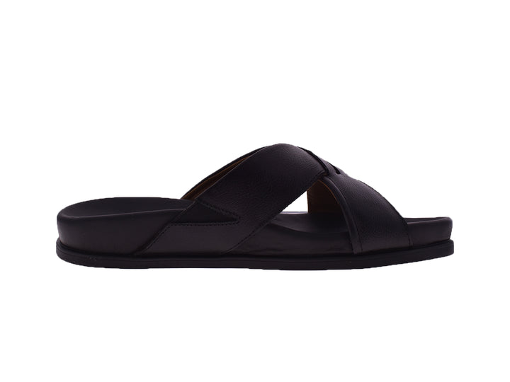 Sandalias Quirelli de Cuero Negro para Hombre