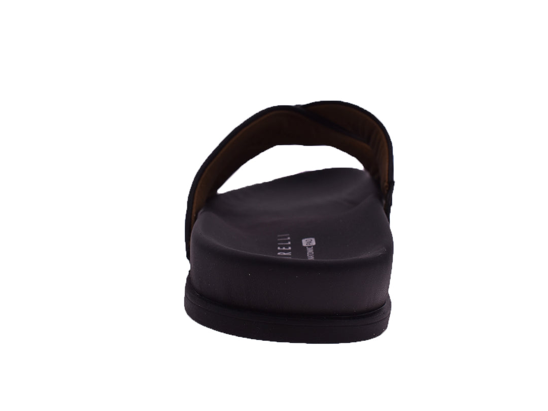 Sandalias Quirelli de Cuero Negro para Hombre