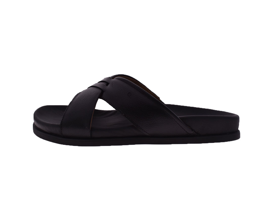Sandalias Quirelli de Cuero Negro para Hombre