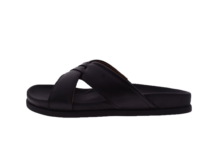 Sandalias Quirelli de Cuero Negro para Hombre
