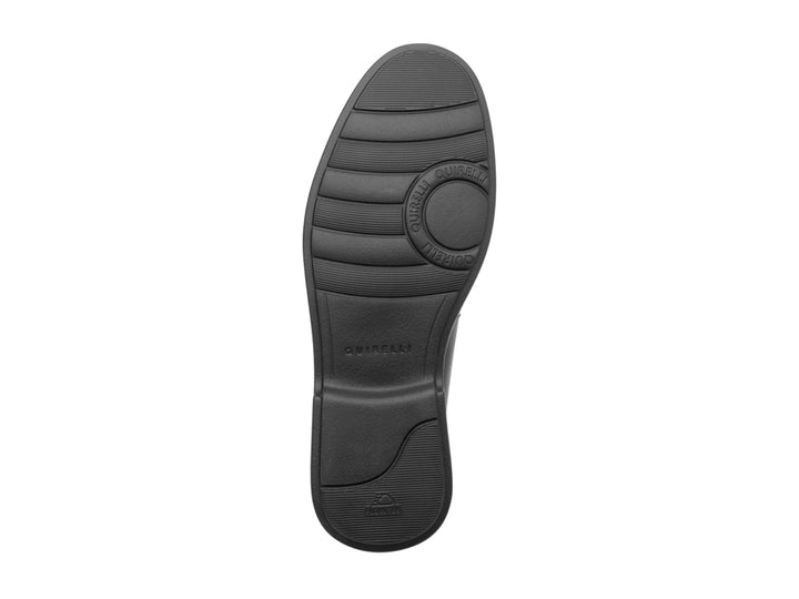 Zapato mocasín de cuero color negro con suela cómoda y diseño clásico para hombre.