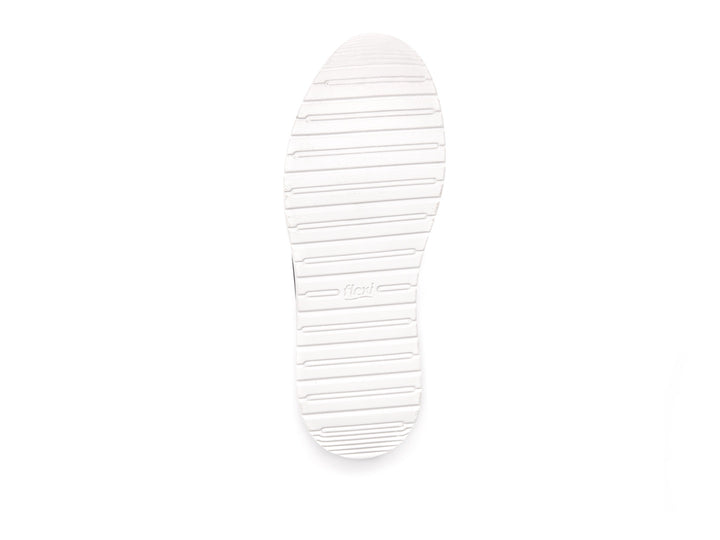 Tenis Flexi Alanis para mujer en color azul marino con suela blanca y agujetas coordinadas.