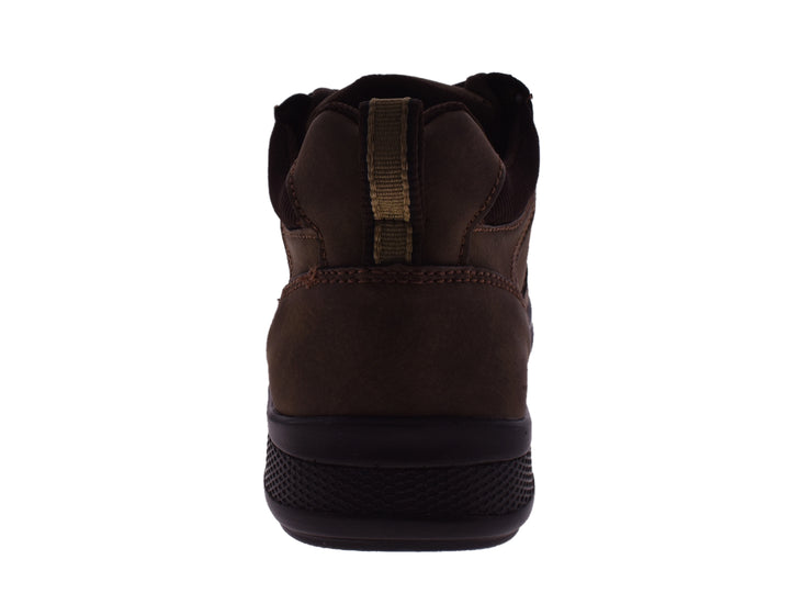 Par de botas casuales color café para hombre marca Romanos con agujetas y suela negra.