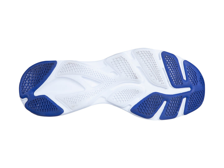Tenis deportivos K-Swiss Kore para mujer en color azul marino con detalles coral y suela blanca.