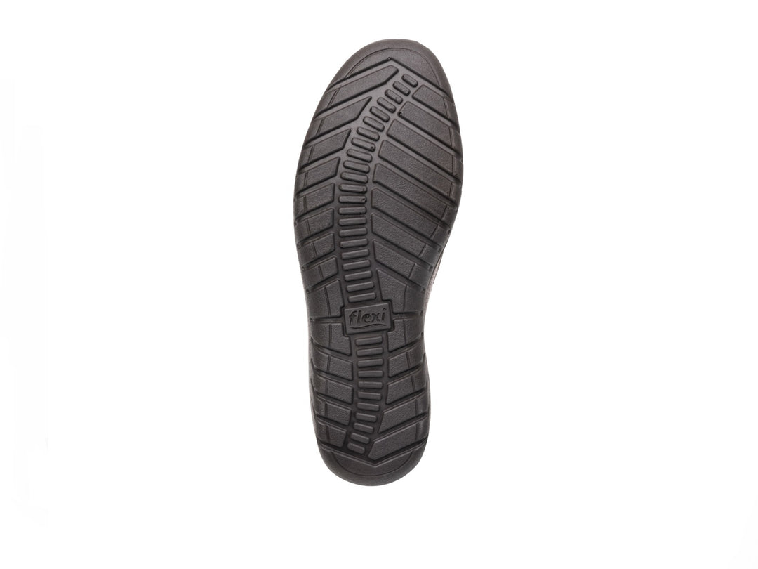 Zapato plano Flexi Jane para mujer en color marrón Oporto con suela negra.
