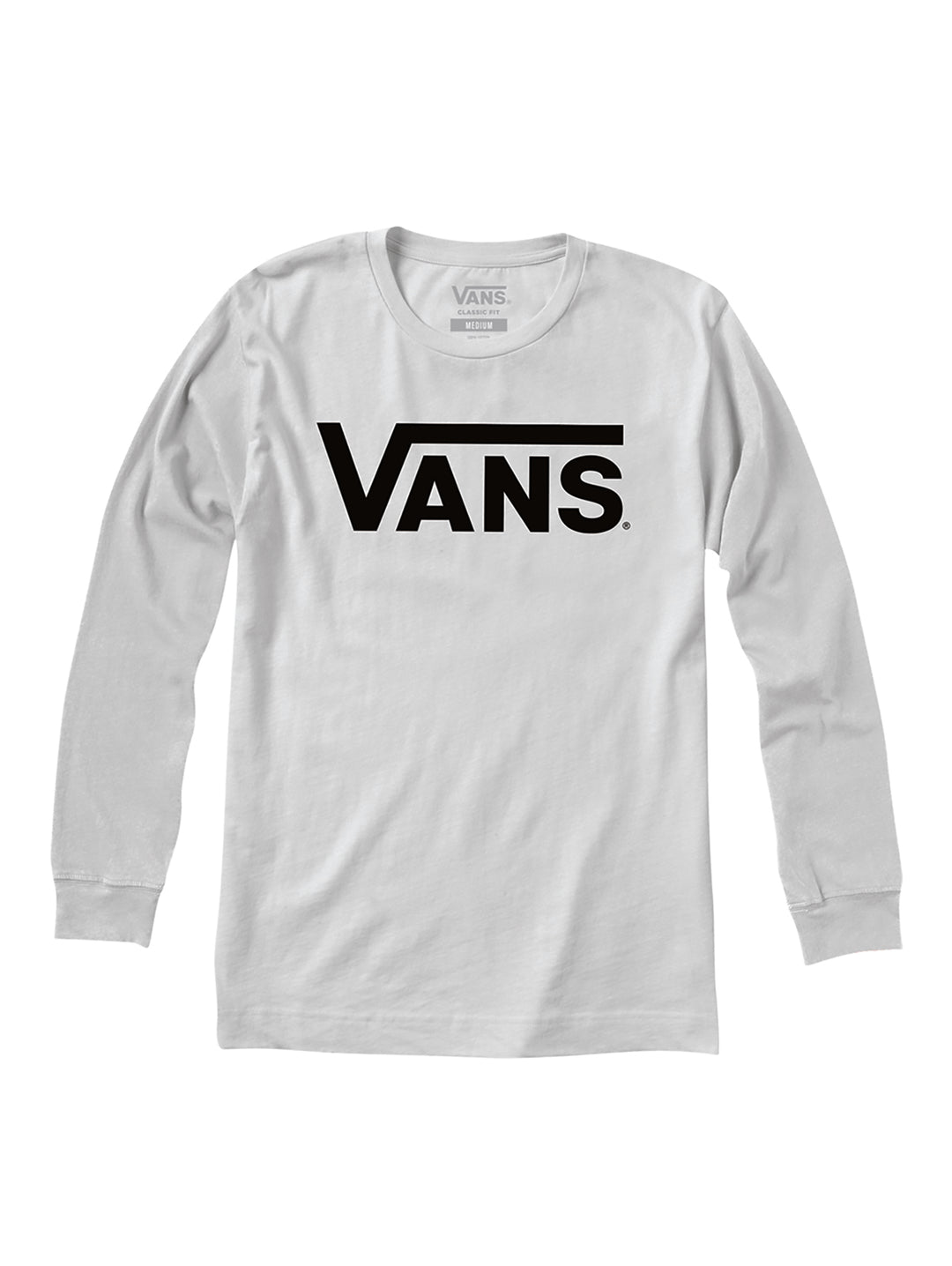 Playera Vans Classic Manga Larga Blanca y Negra para Hombre
