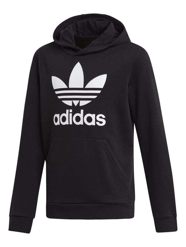 Sudadera Adidas Trefoil Hoodie Negro y Blanco para Niño