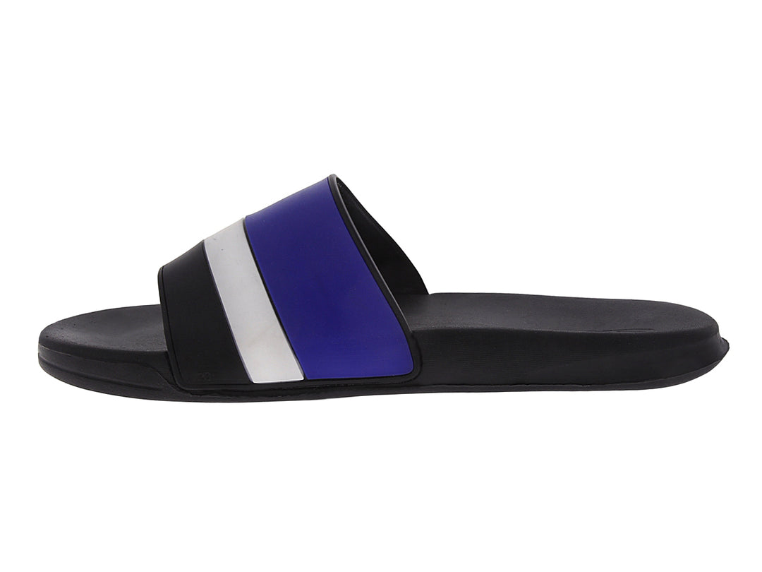 Sandalia tipo slide Nautica en colores azul, blanco y negro.