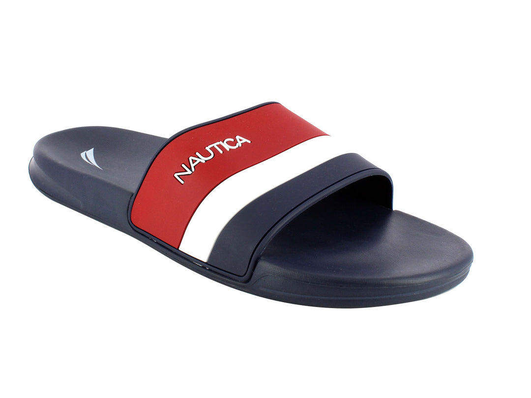 Sandalias Nautica Shark Tricolor Rojo Blanco Azul para Hombre