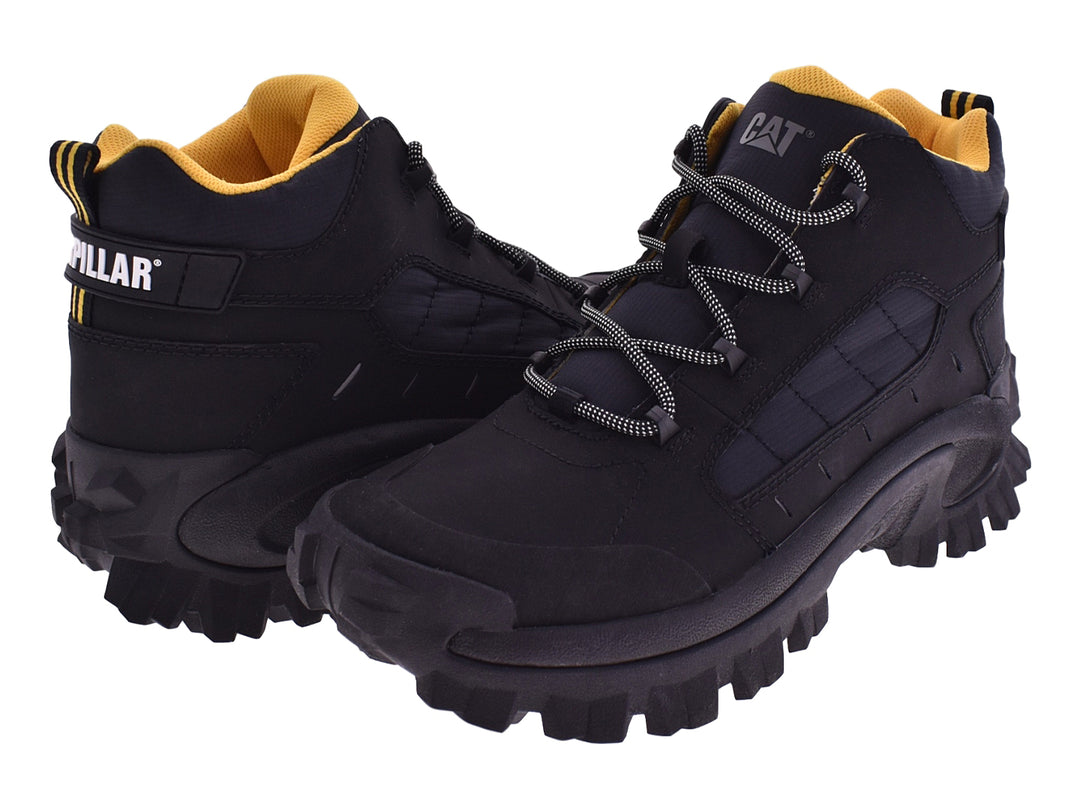 Botas Caterpillar Resistor para hombre en color negro con interior amarillo y suela dentada.