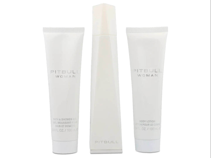 Set de Perfumes Pitbull para Mujer Blanco 3 Piezas
