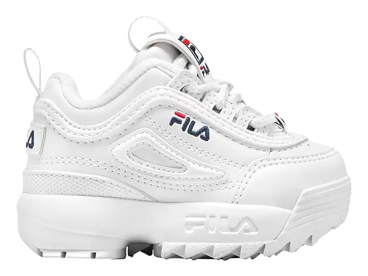 Tenis FILA Disruptor II Blanco, Marino y Rojo para Niña