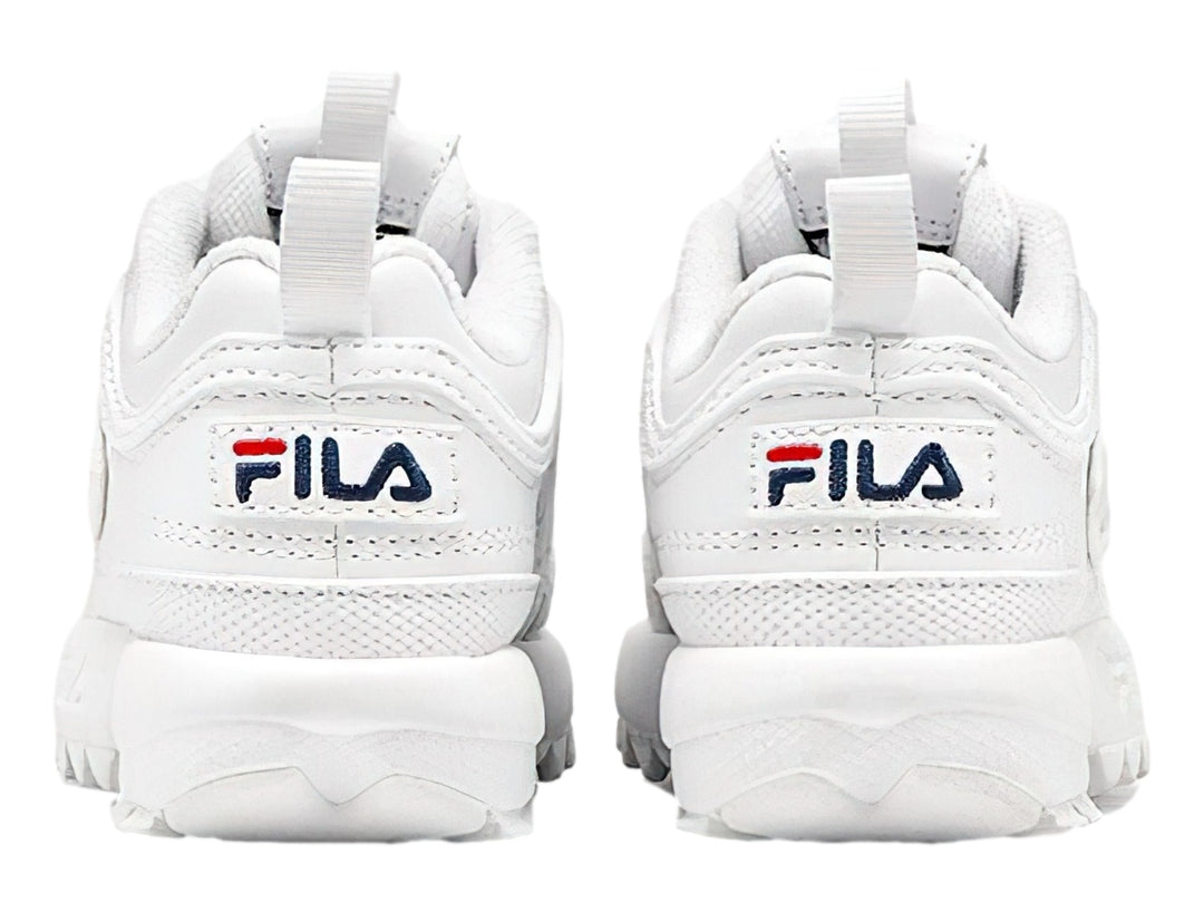 Tenis FILA Disruptor II Blanco, Marino y Rojo para Niña