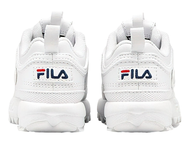 Tenis FILA Disruptor II Blanco, Marino y Rojo para Niña
