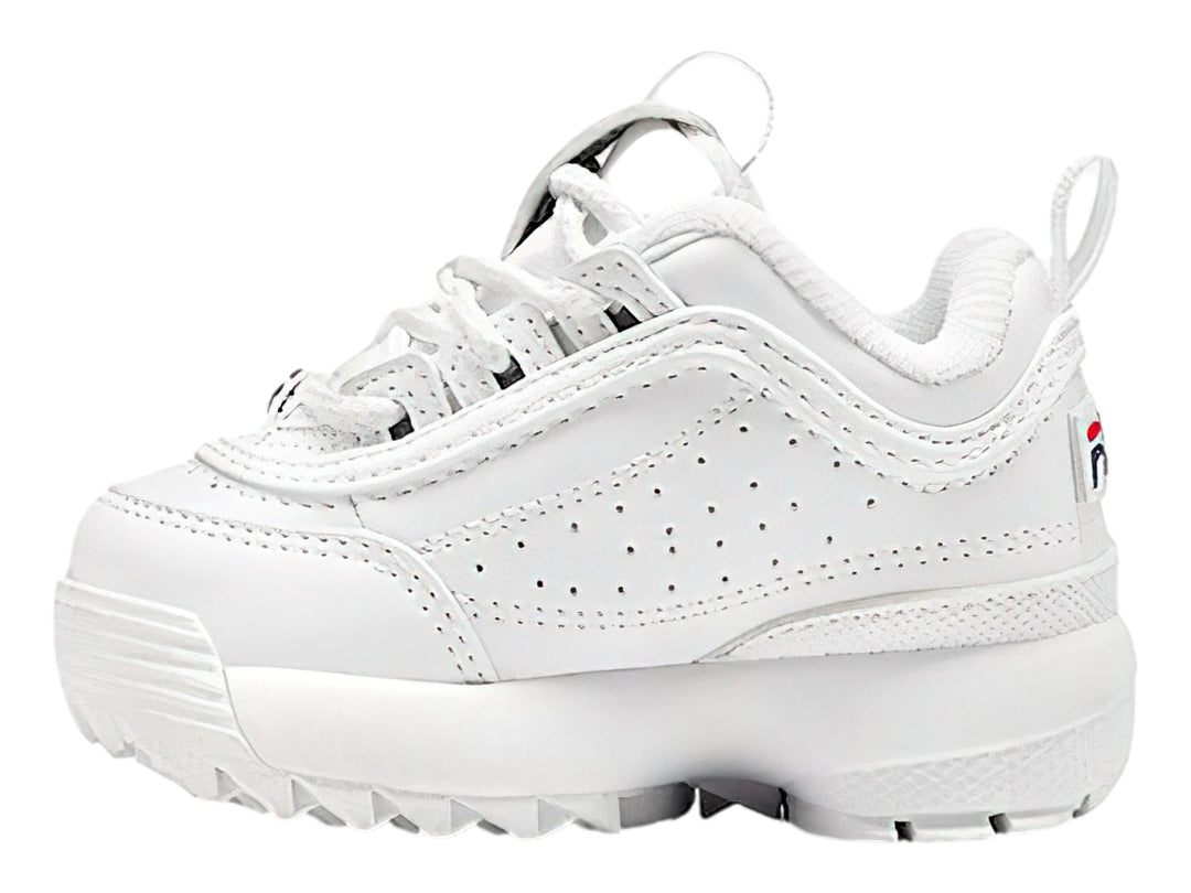Tenis FILA Disruptor II Blanco, Marino y Rojo para Niña