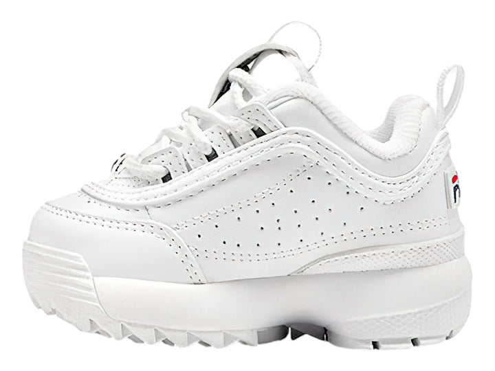 Tenis FILA Disruptor II Blanco, Marino y Rojo para Niña