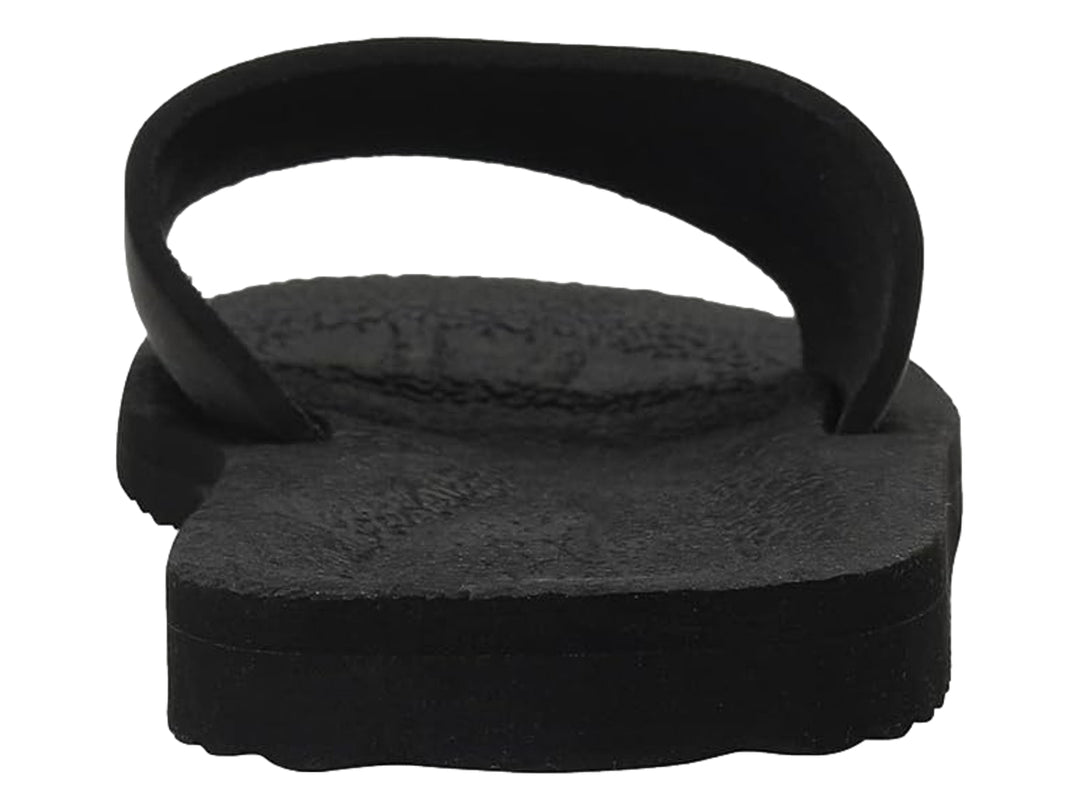 Sandalias PUMA PureCat en color negro con logotipo blanco en la banda superior.