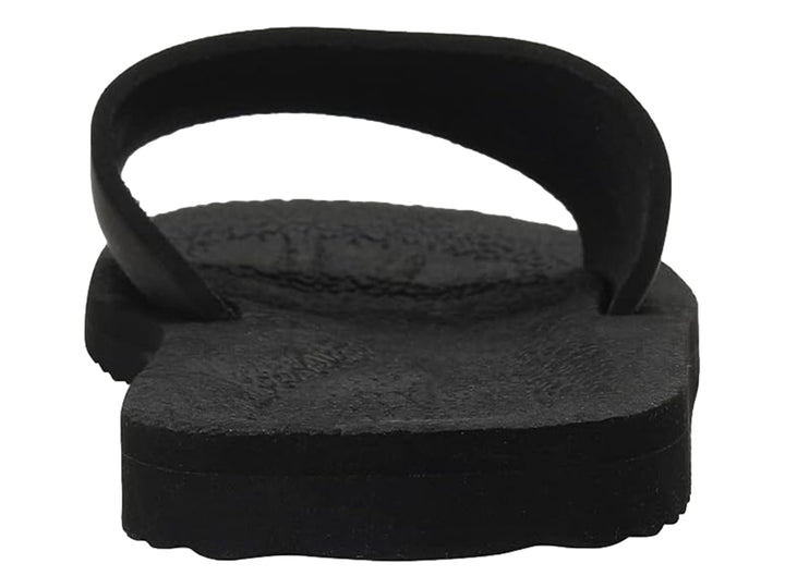 Sandalias PUMA PureCat en color negro con logotipo blanco en la banda superior.