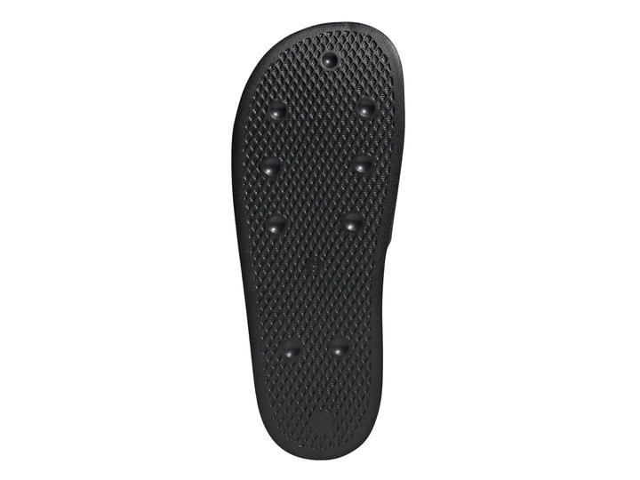 Sandalia Adidas Adilette Lite en color negro con logo blanco en la banda superior.
