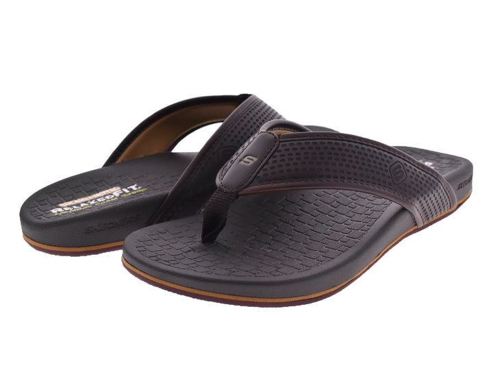 Sandalias Skechers Relaxed Fit Café para Hombre