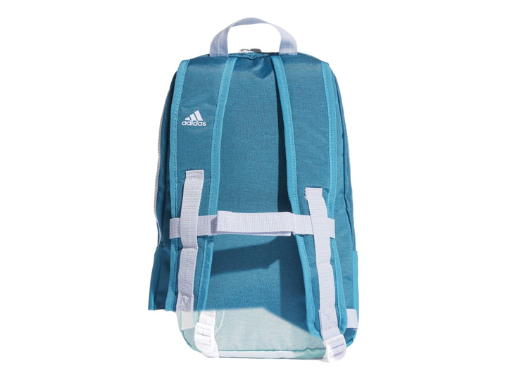 Mochila escolar Adidas color azul con estampado de Elsa de Frozen en el frente.
