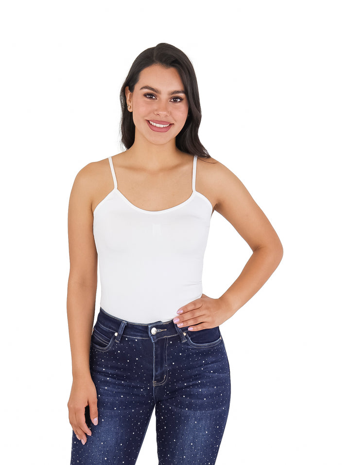 Blusa Básica de Tirantes Jazmin Blanco