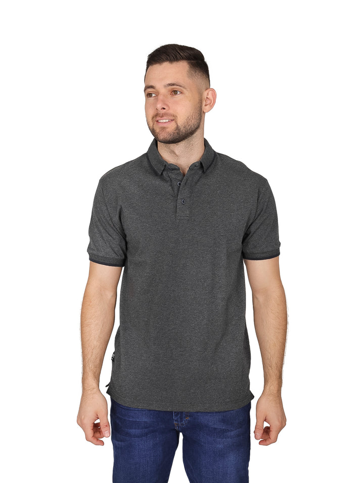 Playera Polo Vertical Eagle Casual Color Charcoal