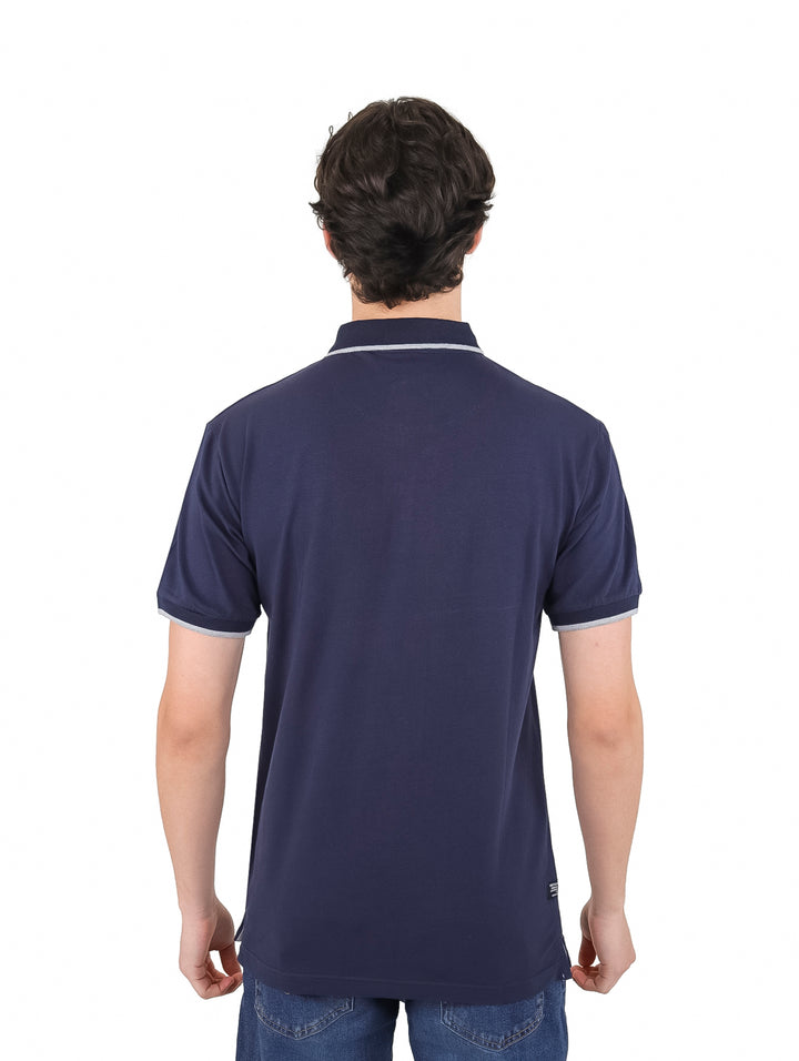 Playera Polo Vertical Eagle Azul Marino