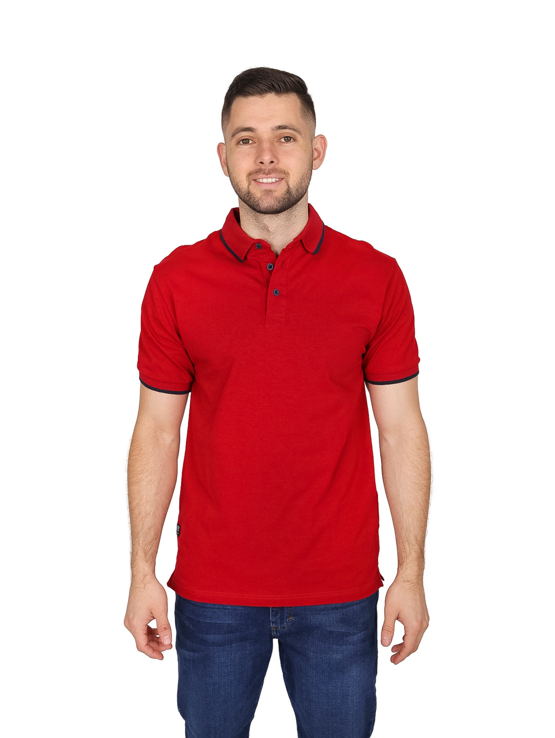Playera Polo Vertical Eagle Roja para Hombre