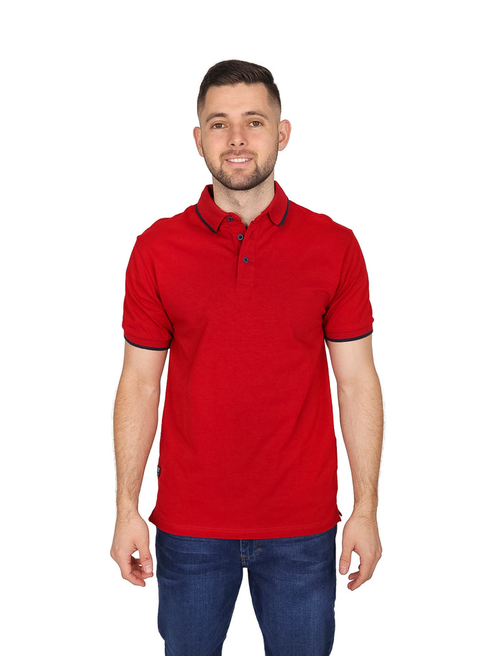 Playera Polo Vertical Eagle Roja para Hombre