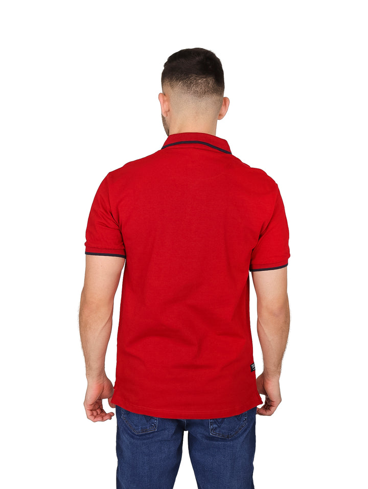 Playera Polo Vertical Eagle Roja para Hombre