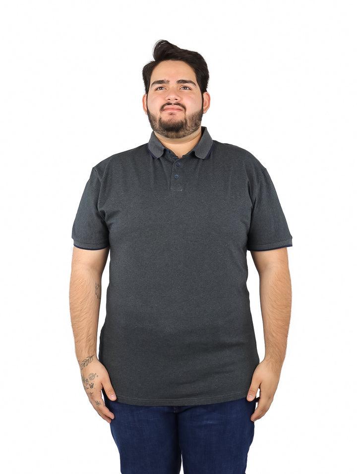 Playera Polo Vertical Eagle Casual Color Charcoal