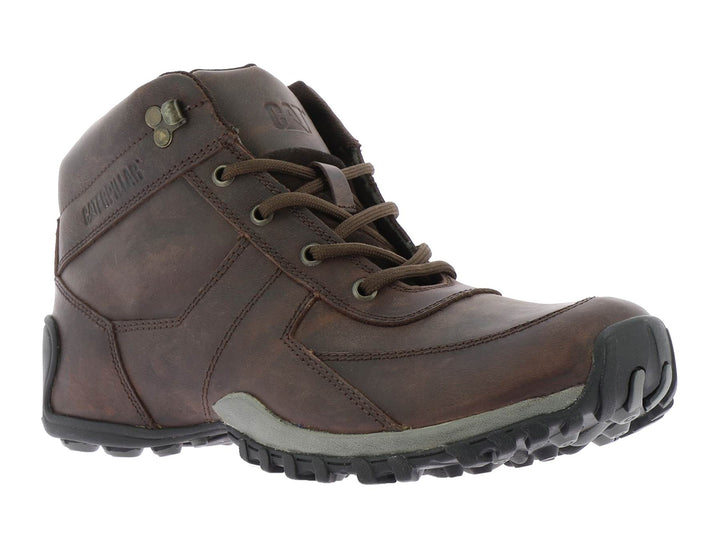 Bota Caterpillar Adventure para hombre en color marrón con suela gris y cordones.