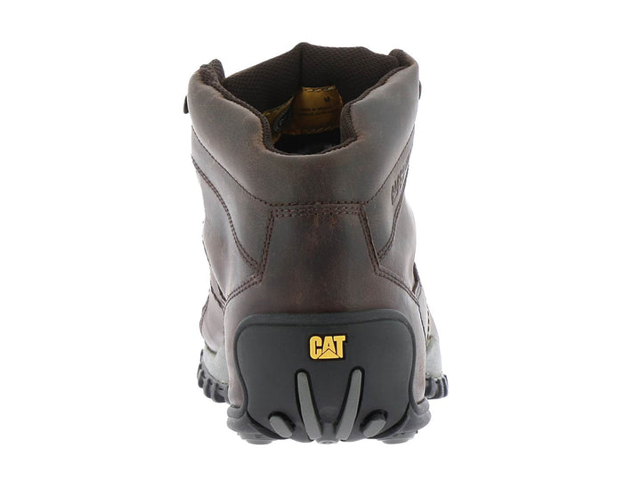 Bota Caterpillar Adventure para hombre en color marrón con suela gris y cordones.