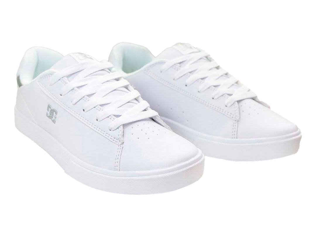 Tenis DC Shoes Notch SN MX Blanco y Plata para Mujer