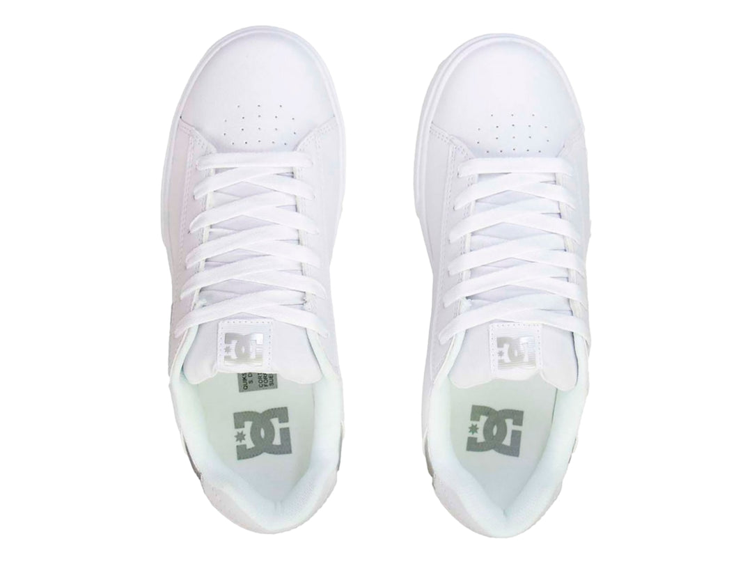 Tenis DC Shoes Notch SN MX Blanco y Plata para Mujer